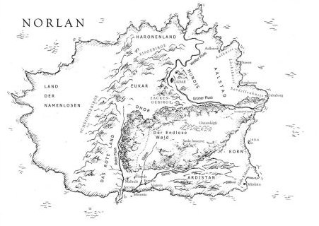 Norlan - Karte des Kontinents